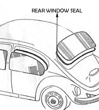 Seal, Rear Window, O. E. Style, Bug ' 72 - ' 77