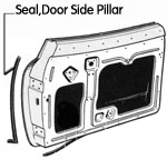 Seal,Door Side Pillar Ghia ' 56 - ' 74