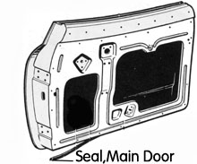 Seal,Main Door, L & R,<Br>Ghia ' 56 - ' 74