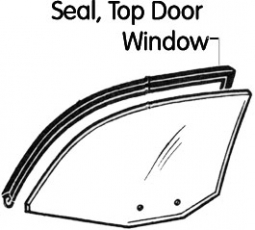 Seal,Top Door Window, Ghia ' 56 - ' 59