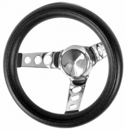 Grant Foam Steering Wheel, 3-Spoke, 13 1/2" Diameter w/3 1/2" Dish