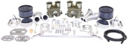 EMPI Deluxe Dual 44HPMX Type 1 Carb Kit w/ Chrome Air Cleaners