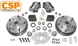 CSP Front Disc Brake Kit 5/205 - Bus 64-70 Vented cross-drilled rotors/grooved