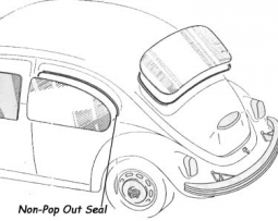 Seal, Quarter Window, Cal-Look,<Br>Bug'S ' 65 - ' 77,
