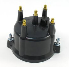 Pertronix 4 Cylinder Black Billet Distributor Cap Only