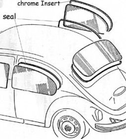Seal,Qrtr Window, O.E. Style, Bug'S Up To ' 64