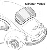 Seal, Rear Window, Cal-Look,<Br>Standard & Super Beetle'S From ' 72 - ' 77