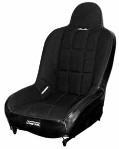Replacement Race Trim High Back Seat Cover Black Cloth With Black Vinyl  Sold Each