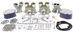 EMPI Deluxe Dual 44HPMX Type 1 Carb Kit w/ Billet Aluminum Air Cleaners